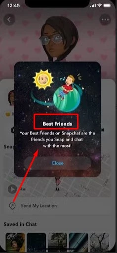 Snapchat Planets Friends badge